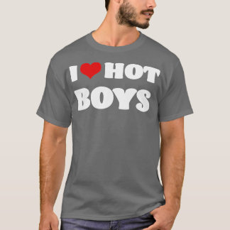 Camiseta Eu Amo Meninos Quentes Eu Corto Meninos Quentes