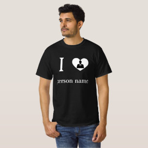 Camiseta Eu Amo Meu "adicione seu nome" Personalizado