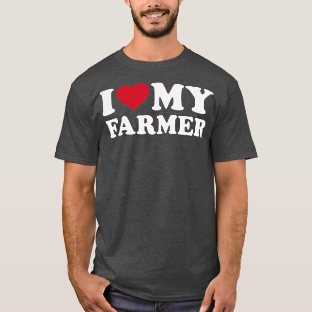 Camiseta Eu amo meu agricultor (2) (Frente)