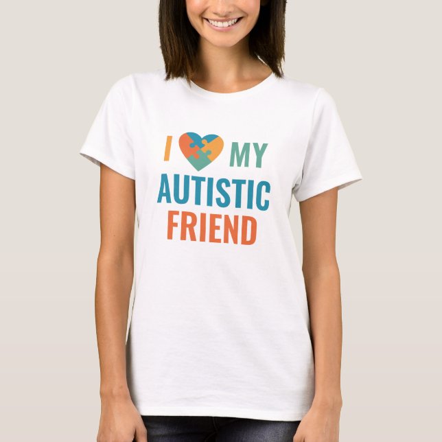 Camiseta Eu Amo Meu Amigo Autista (Frente)