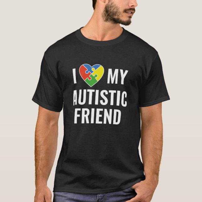 Camiseta Eu Amo Meu Amigo Autista (Frente)