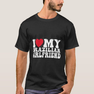 Camiseta Eu Amo Meu Amigo Brasileiro Quente Eu Ele Meu Bras