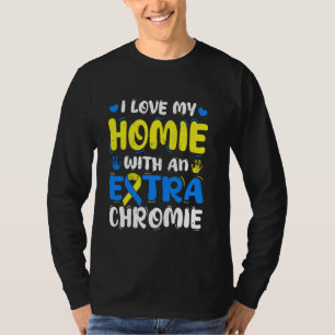Camiseta Eu Amo Meu Amigo Com Síndrome De Down Extra Cromie