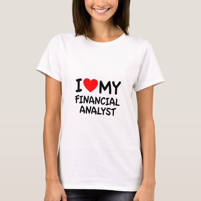 Camiseta Eu amo meu analista financeiro (Frente)