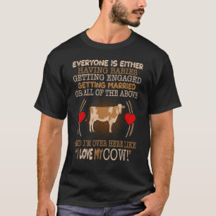 Camiseta Eu Amo Meu Animal de Estimação Vaca