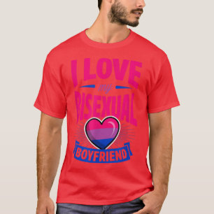 Camiseta Eu Amo Meu Anniver De Orgulho Bi De Namorado Cute 