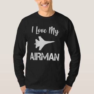 Camiseta Eu Amo Meu Aviador Treinado Para Voar Avião