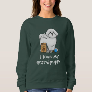 Camiseta Eu Amo Meu Avô Bichon Frise Dog Avó