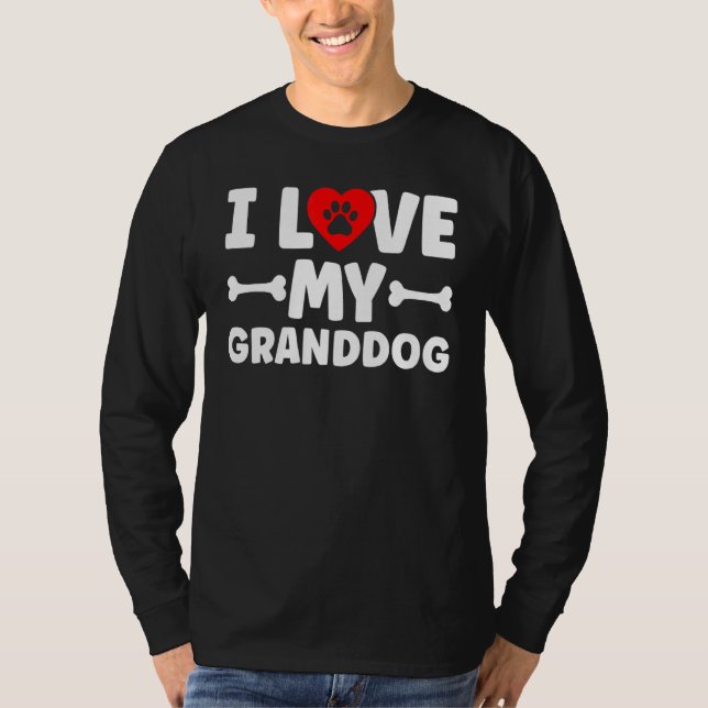 Camiseta Eu Amo Meu Avô Cachorro Avô 10 (Frente)