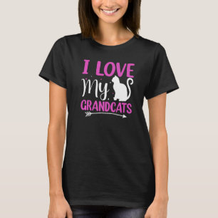 Camiseta Eu Amo Meu Avô Gato Gatos Avó Avós