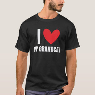 Camiseta Eu Amo Meu Avô Gato Pet Engraçado Avó Avô Gato