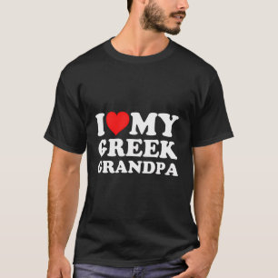 Camiseta Eu Amo Meu Avô Grego