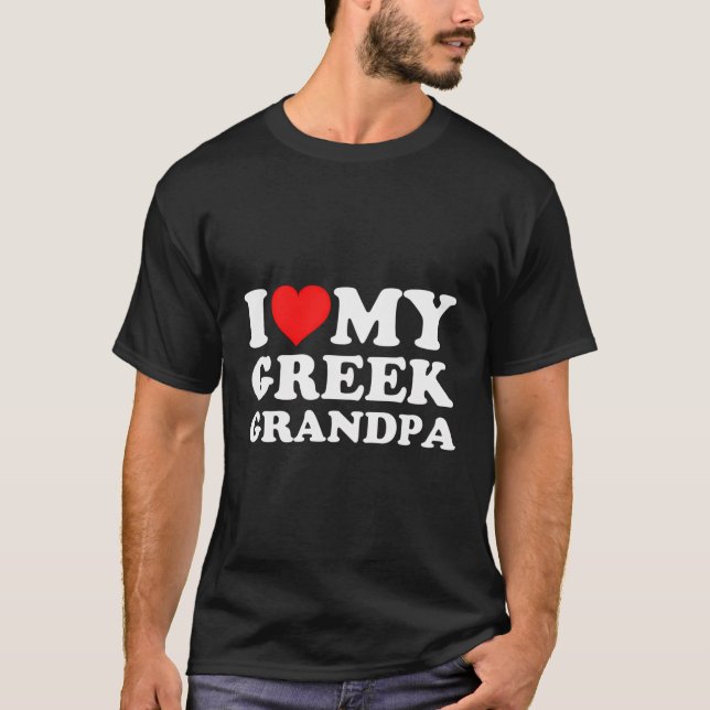 Camiseta Eu Amo Meu Avô Grego (Frente)