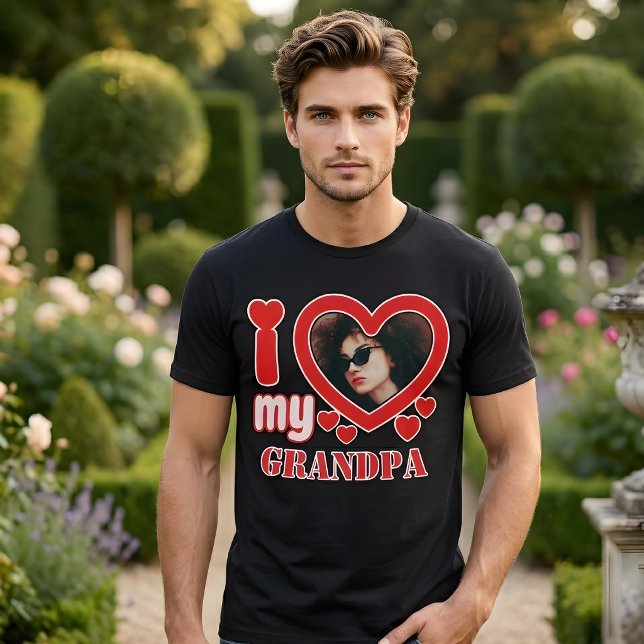 Camiseta Eu Amo Meu Avô Personalizado (Criador carregado)