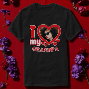 Camiseta Eu Amo Meu Avô Personalizado