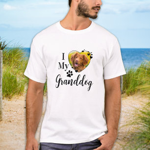 Camiseta Eu Amo Meu Avô Personalizado Foto De Pet Do Avô