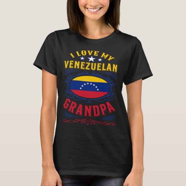 Camiseta Eu amo meu avô venezuelano (Frente)