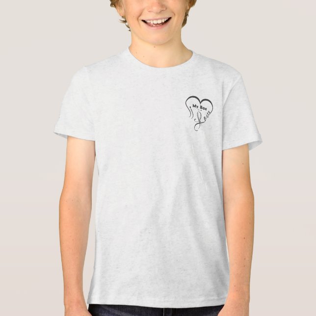 Camiseta Eu Amo Meu Bae • Você = ♥ (Frente)
