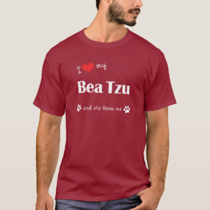 Camiseta Eu amo meu Bea Tzu (o cão fêmea)