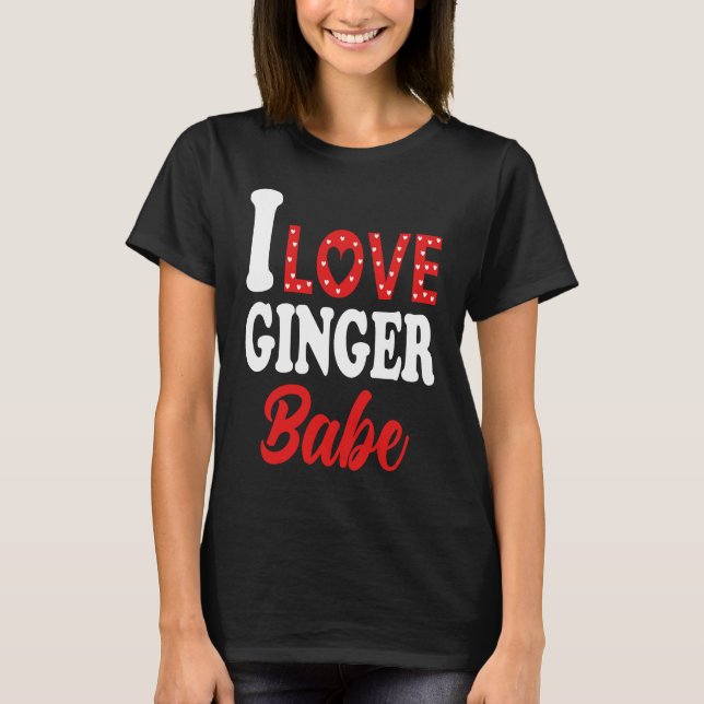 Camiseta Eu Amo Meu Bebê Ruivo   Cabeça Vermelha (Frente)