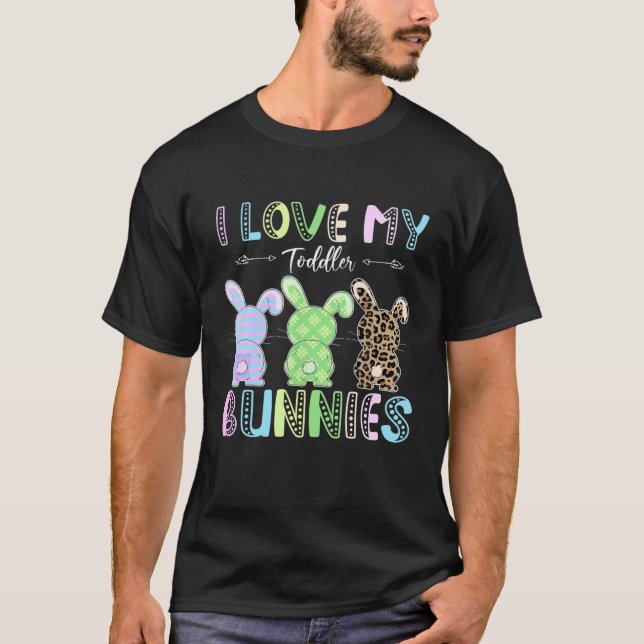 Camiseta Eu Amo Meu Bebês Professora Leopard Páscoa B (Frente)