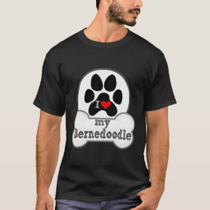 Camiseta Eu Amo Meu Bernedoodle - Pata - Cachorro