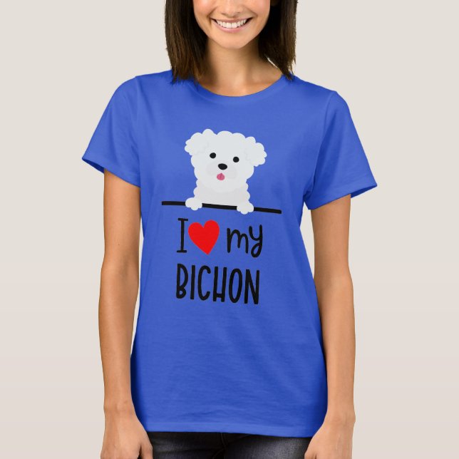 Camiseta Eu Amo Meu Bichon (Frente)
