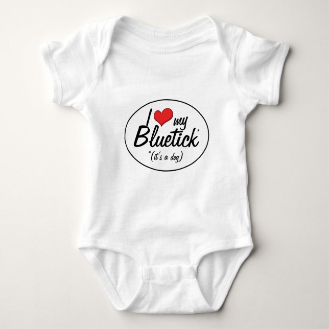 Camiseta Eu amo meu Bluetick (é um cão) (Frente)