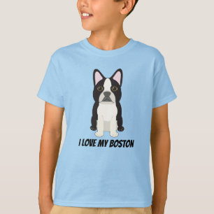Camiseta Eu amo meu Boston Terrier