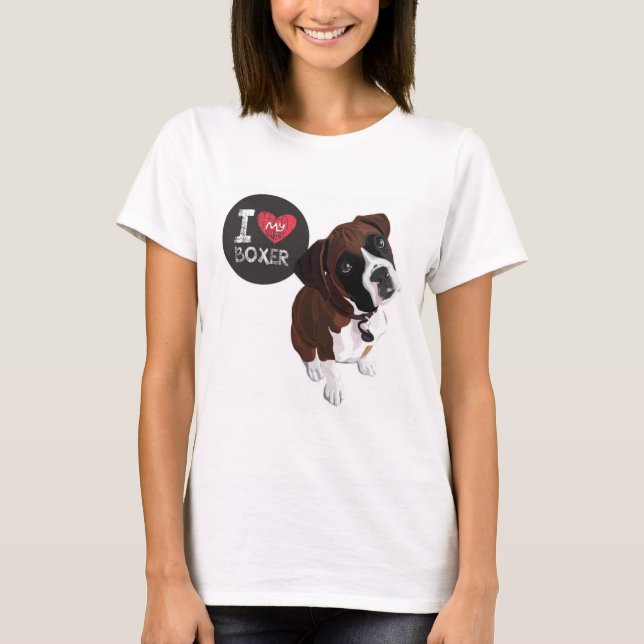 Camiseta Eu Amo Meu Boxer (Frente)