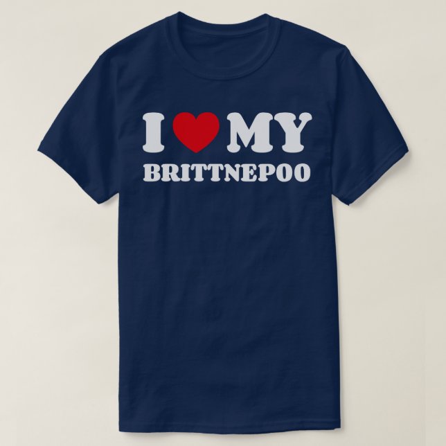 Camiseta Eu Amo Meu Brittnepoo (Frente do Design)