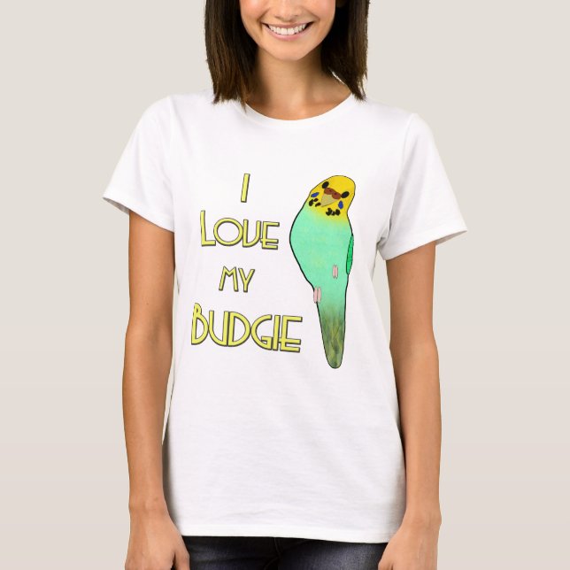 Camiseta Eu amo meu Budgie (Frente)