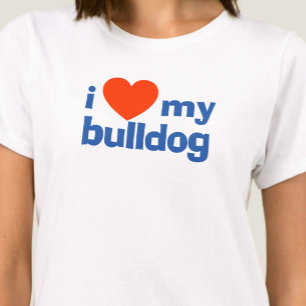 Camiseta Eu Amo Meu Buldogue
