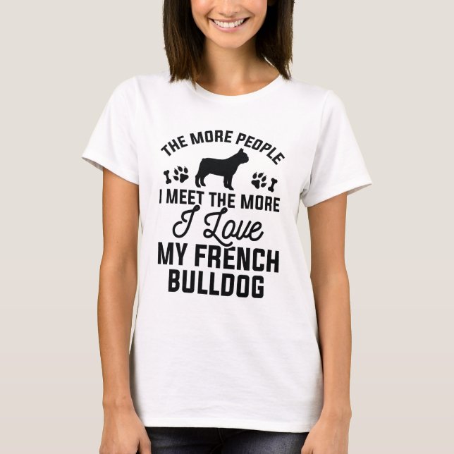 Camiseta Eu Amo Meu Buldogue Francês (Frente)