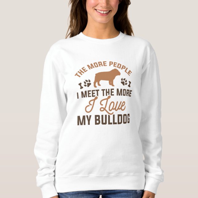 Camiseta Eu Amo Meu Bulldog (Frente)