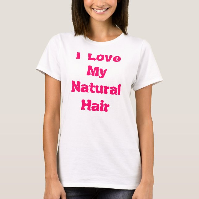 Camiseta Eu amo meu cabelo natural (Frente)