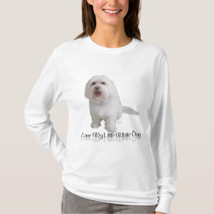 Camiseta Eu Amo Meu Cachorrinho Branco - Havanese
