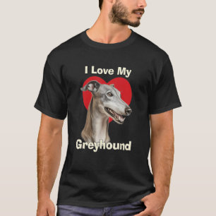 Camiseta Eu Amo Meu Cachorrinho Galgo