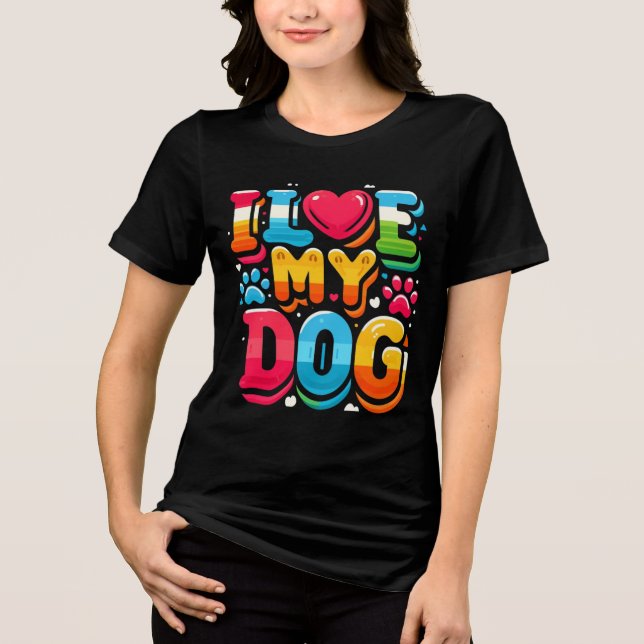 Camiseta Eu Amo Meu Cachorro (Frente)