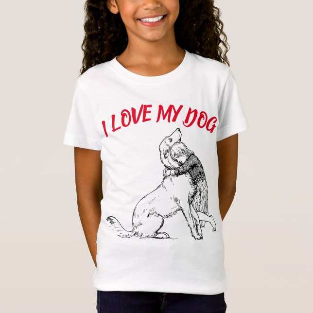 Camiseta Eu amo meu cachorro (Frente)