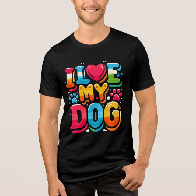 Camiseta Eu Amo Meu Cachorro (Frente)