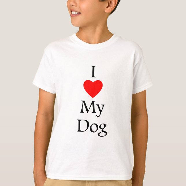 Camiseta Eu amo meu cachorro (Frente)