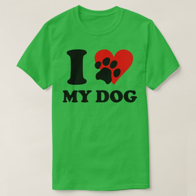 Camiseta Eu Amo Meu Cachorro (Frente do Design)