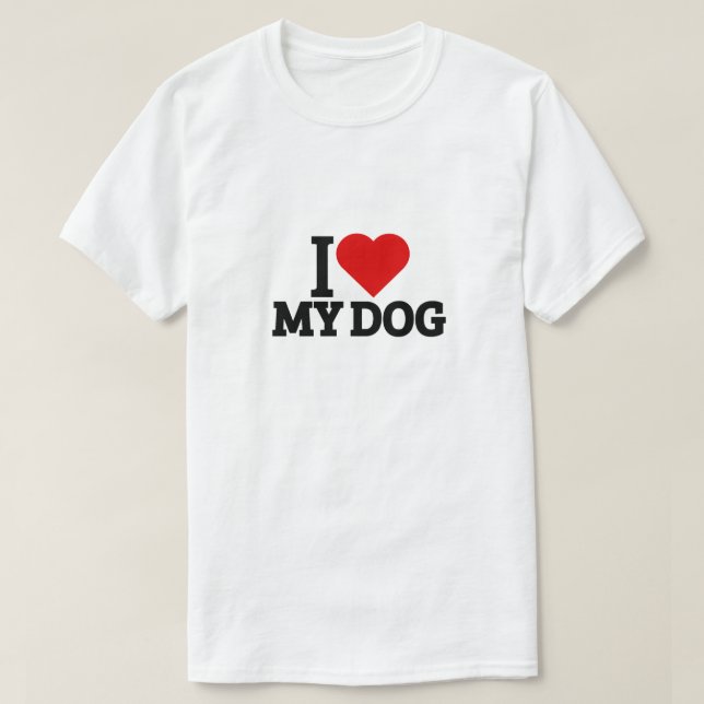 Camiseta Eu amo meu cachorro (Frente do Design)