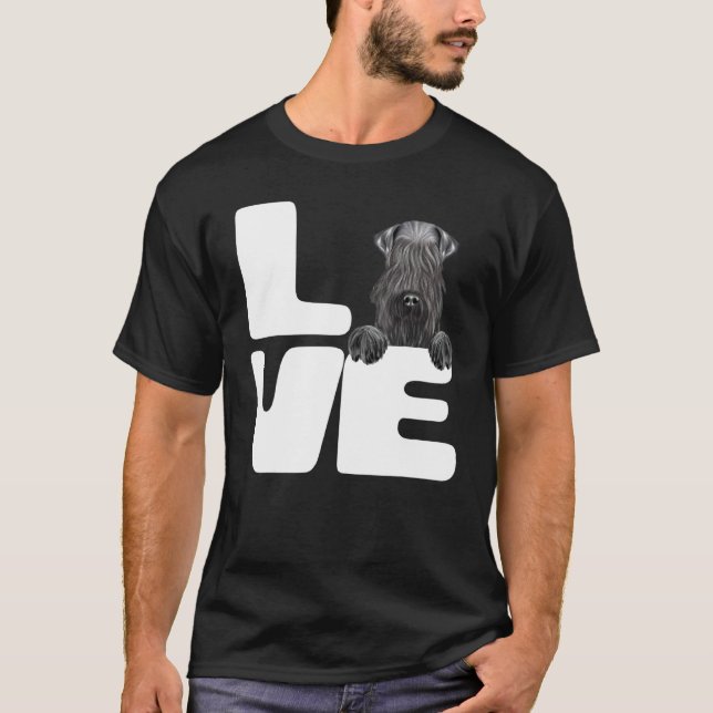 Camiseta Eu Amo Meu Cachorro Azul De Kerry (Frente)