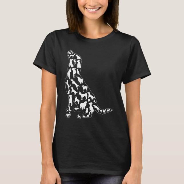 Camiseta Eu Amo Meu Cachorro Cachorro Cachorro Mamãe E Cach (Frente)