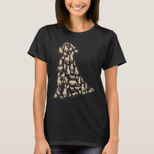 Camiseta Eu Amo Meu Cachorro Cachorro Cachorro Mamãe E Cach