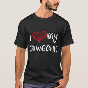 Camiseta Eu Amo Meu Cachorro Chiweenie