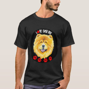 Camiseta Eu Amo Meu Cachorro Chow Chow Mãe Pai Dono