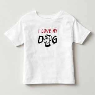 Camiseta Eu amo meu cachorro com ilustração de cachorro